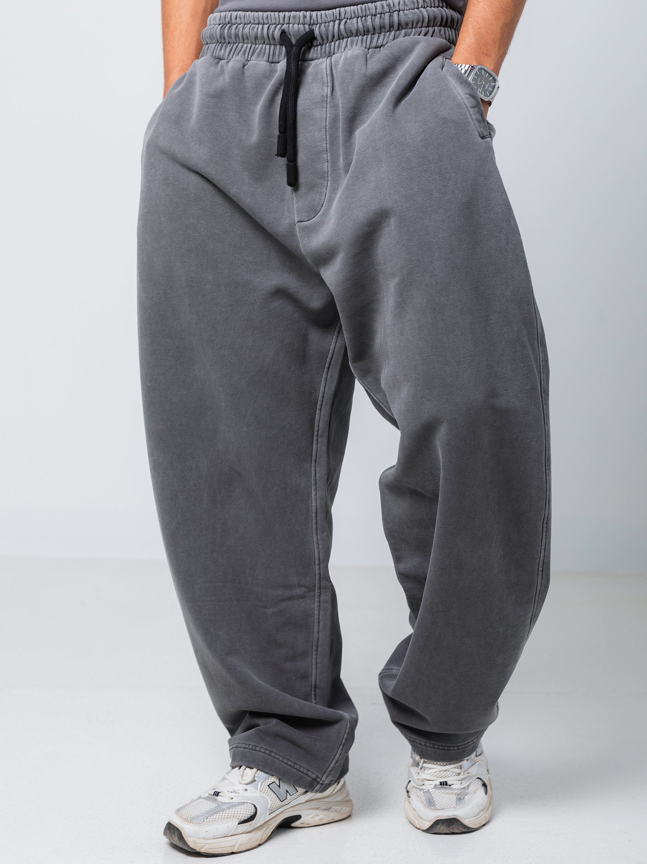 Ballon Fit Sweatpant-Washed - Grey