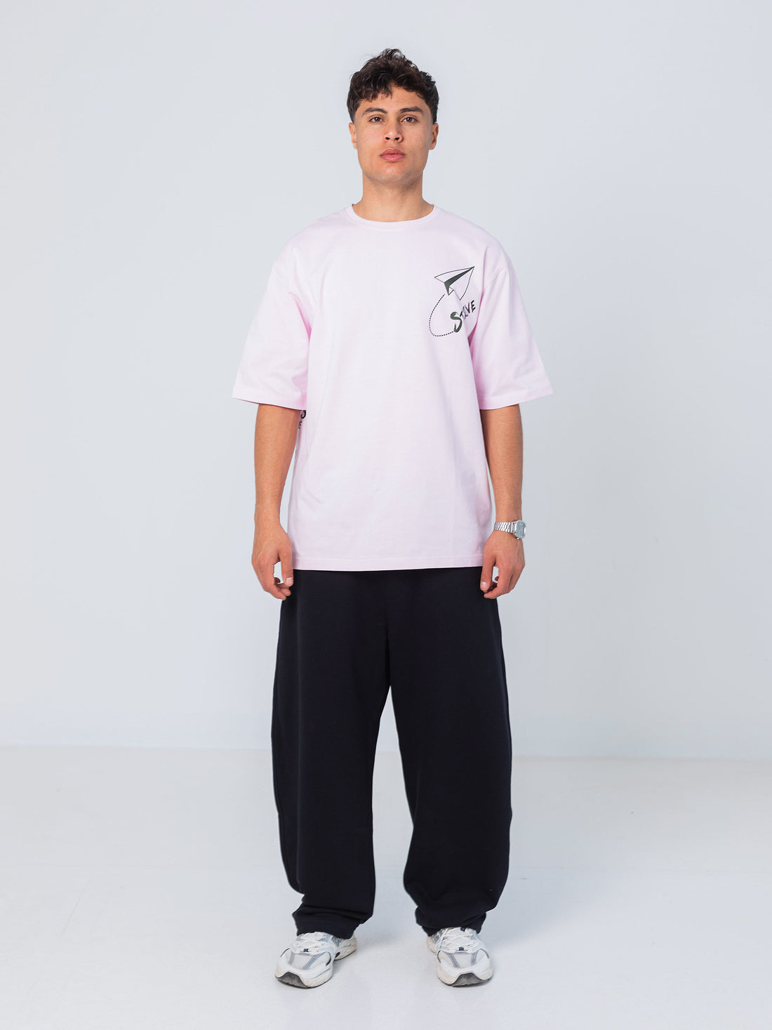 OVERSIZED PRINTED TEE  STRIVE - Pink