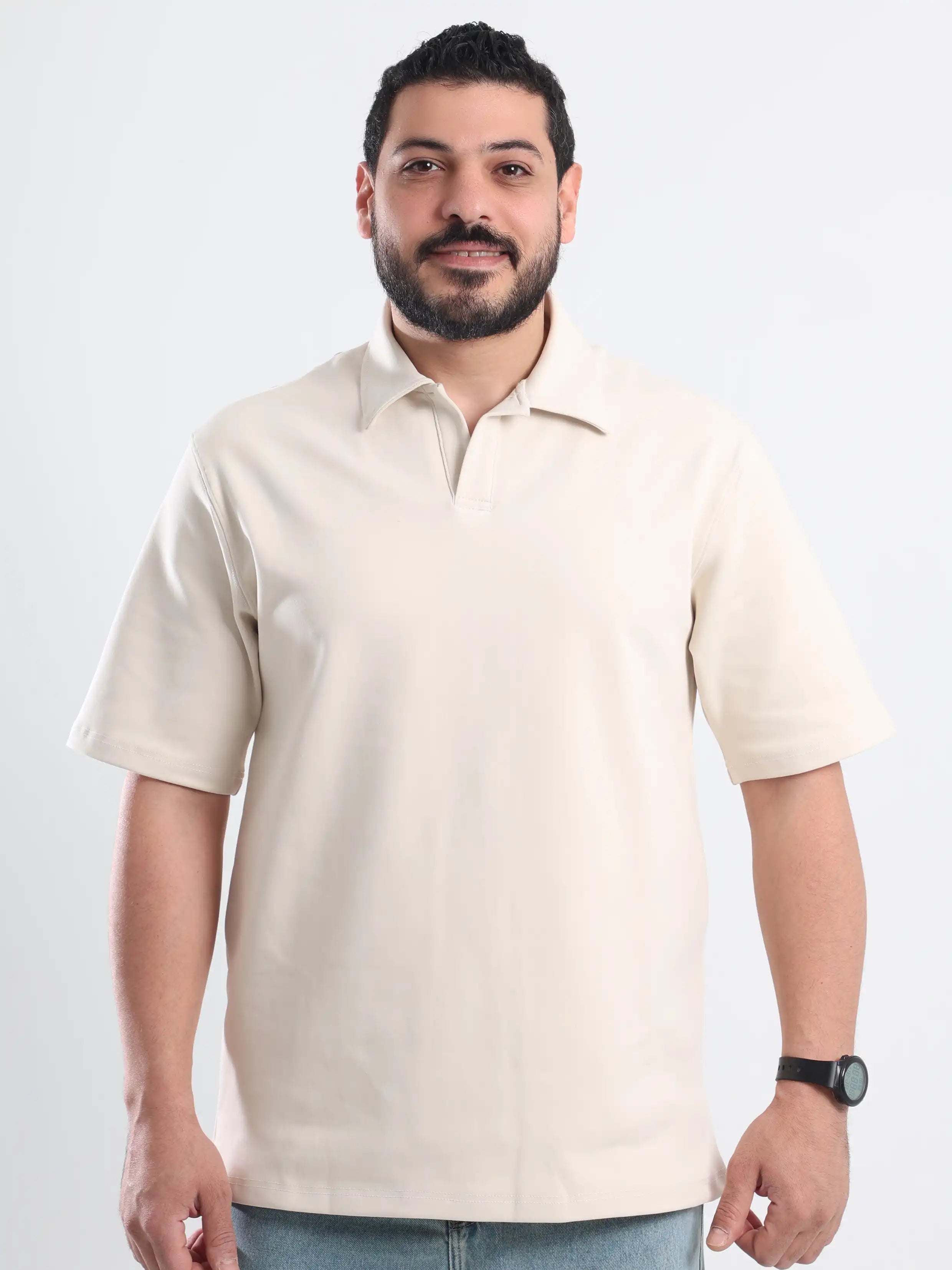 Polo Tee Relaxed fit Short sleeve - Beige