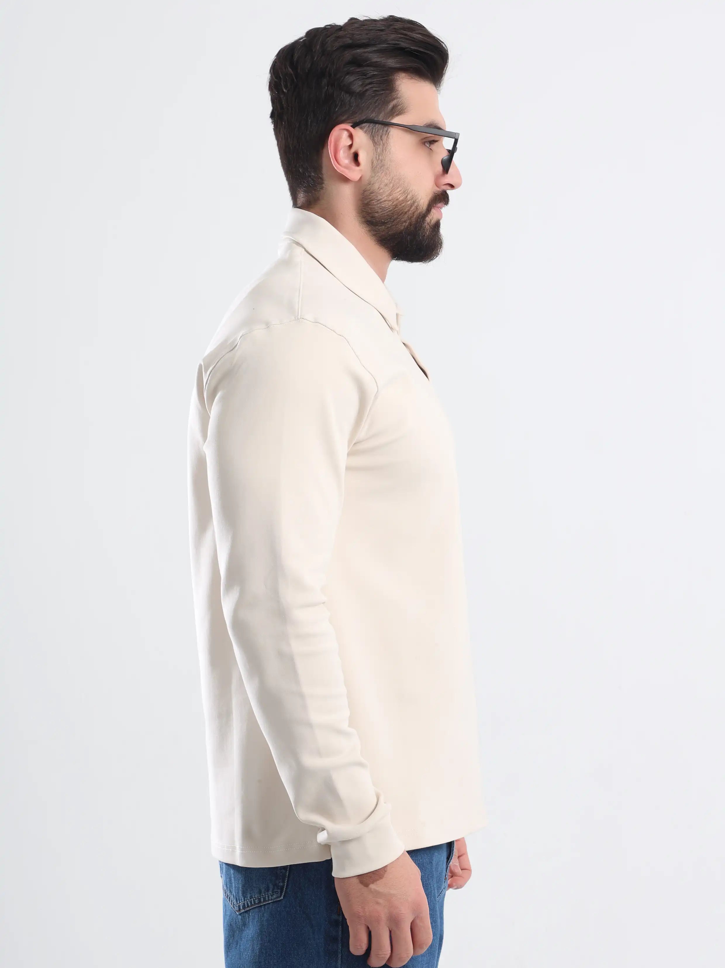 Polo Tee Relaxed fit Long sleeves - Beige