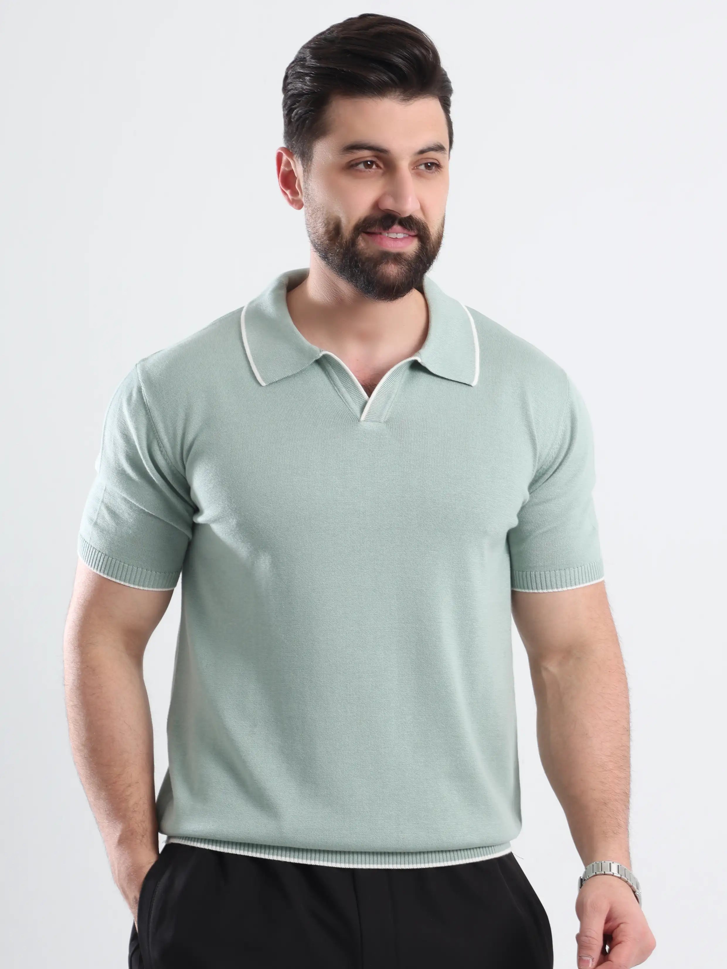 Soft Knit Polo Short sleeve - Mint