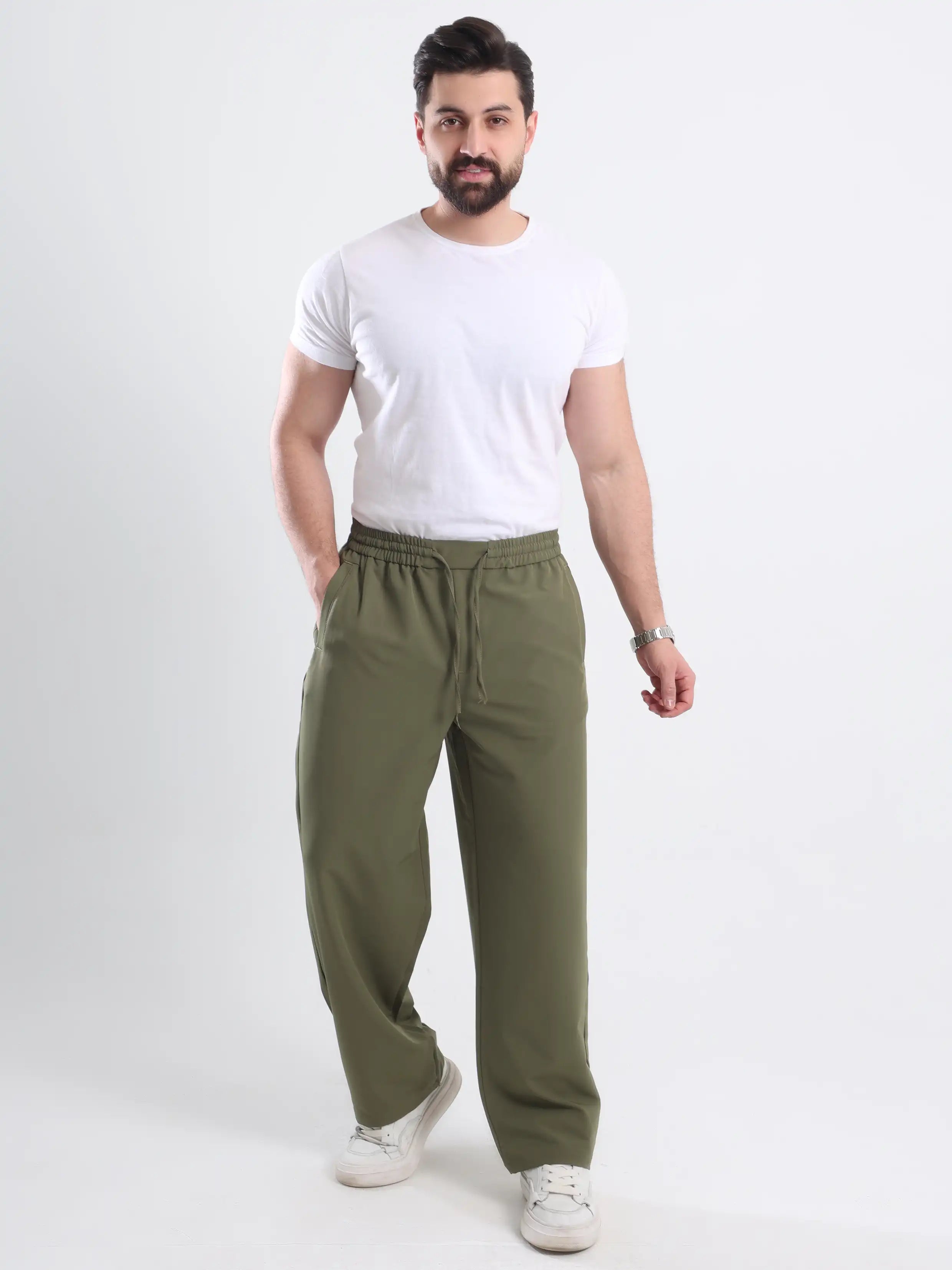 Baggy Fit Trouser - Olive