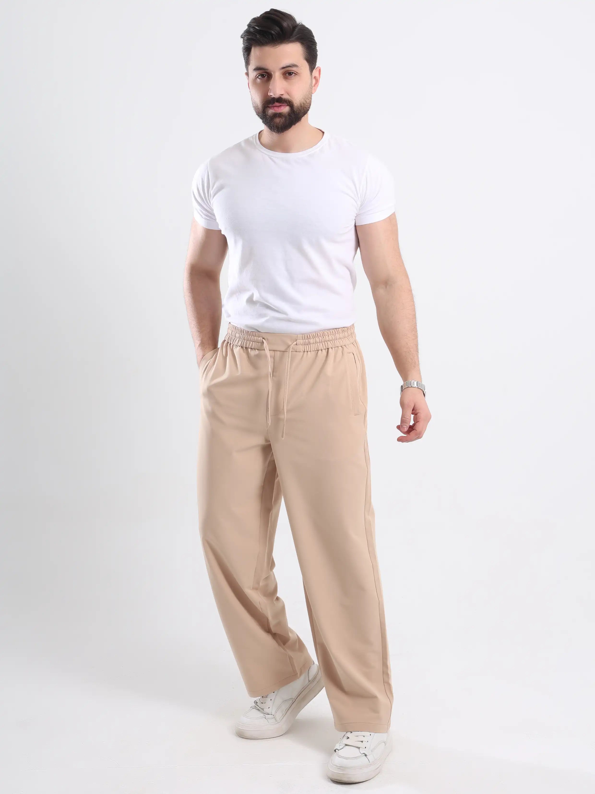 Baggy Fit Trouser - Beige