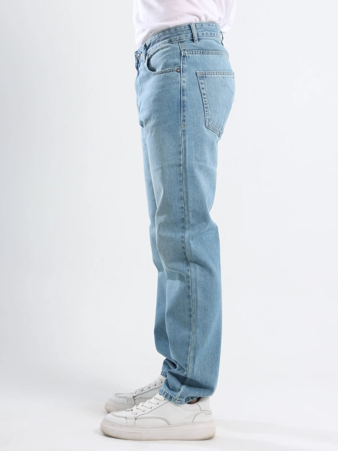 Straight Fit Jeans - Washed Blue