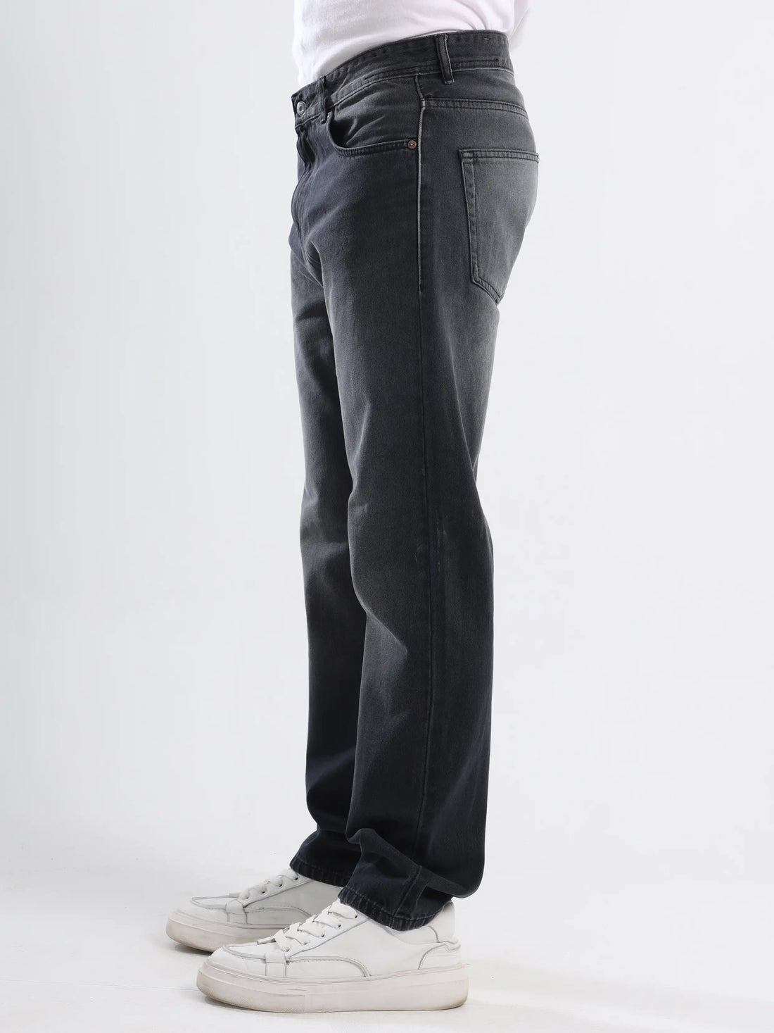 Straight Fit Jeans - Washed Gray