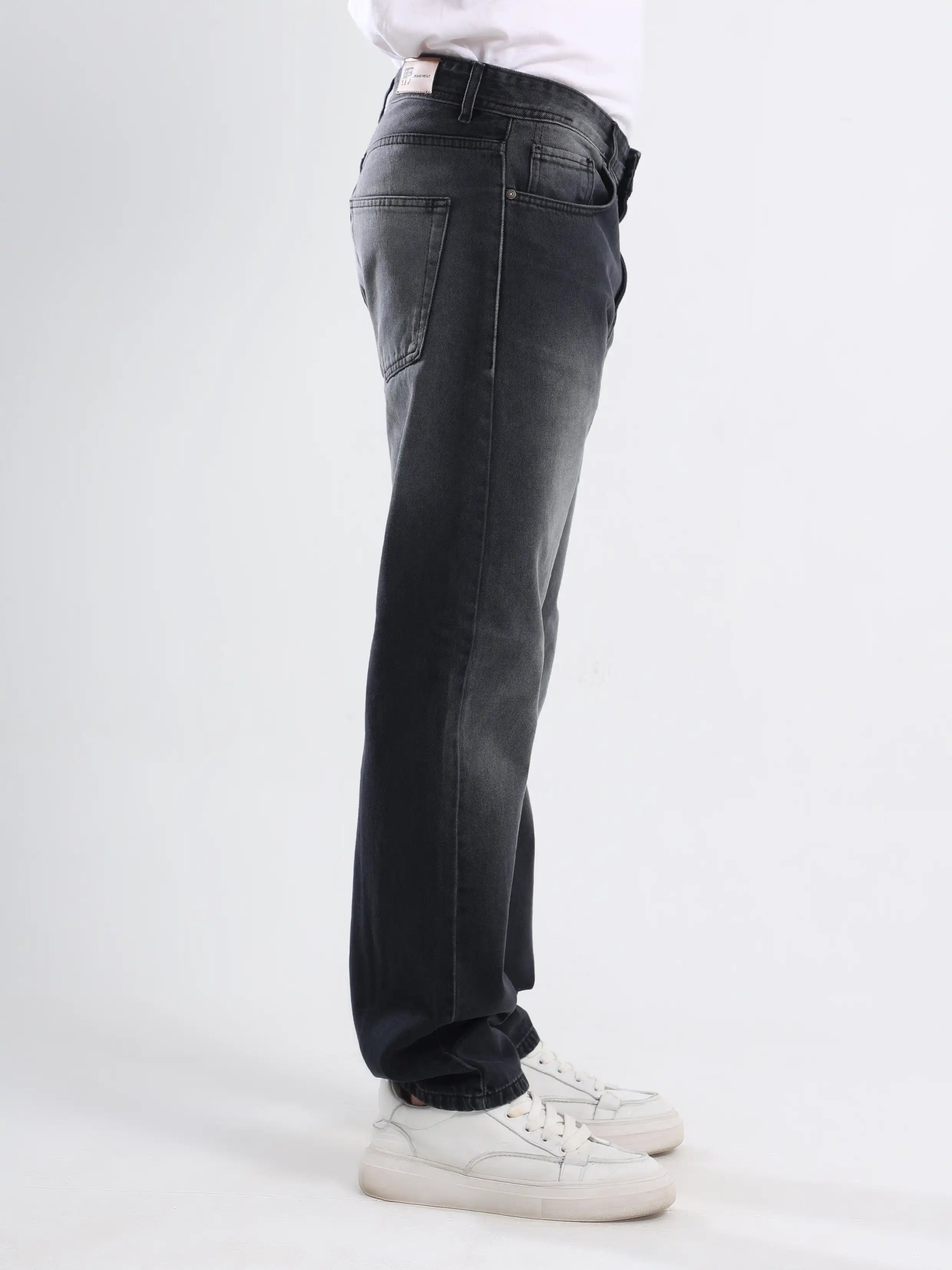 Straight Fit Jeans - Washed Gray