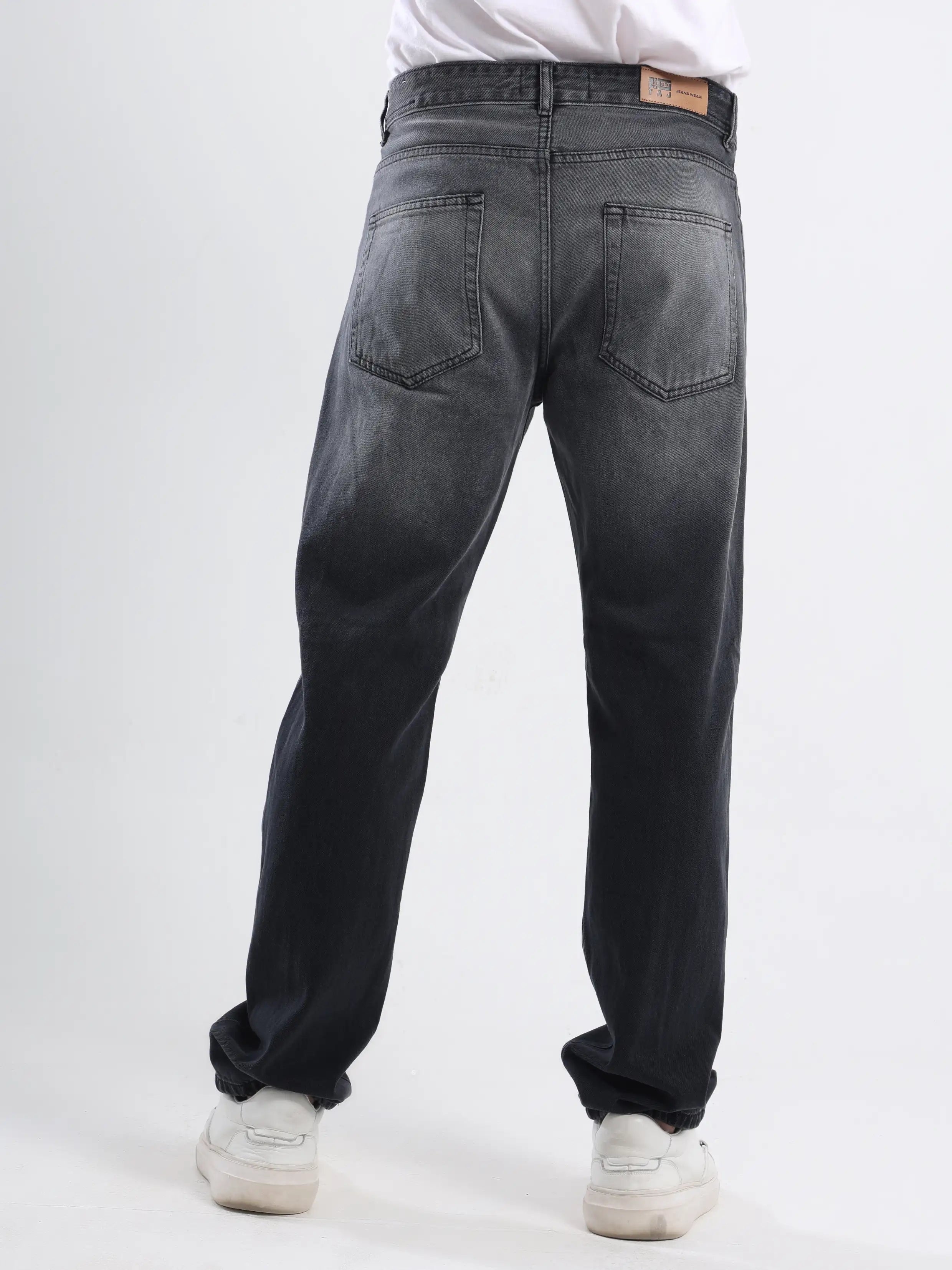 Straight Fit Jeans - Washed Gray