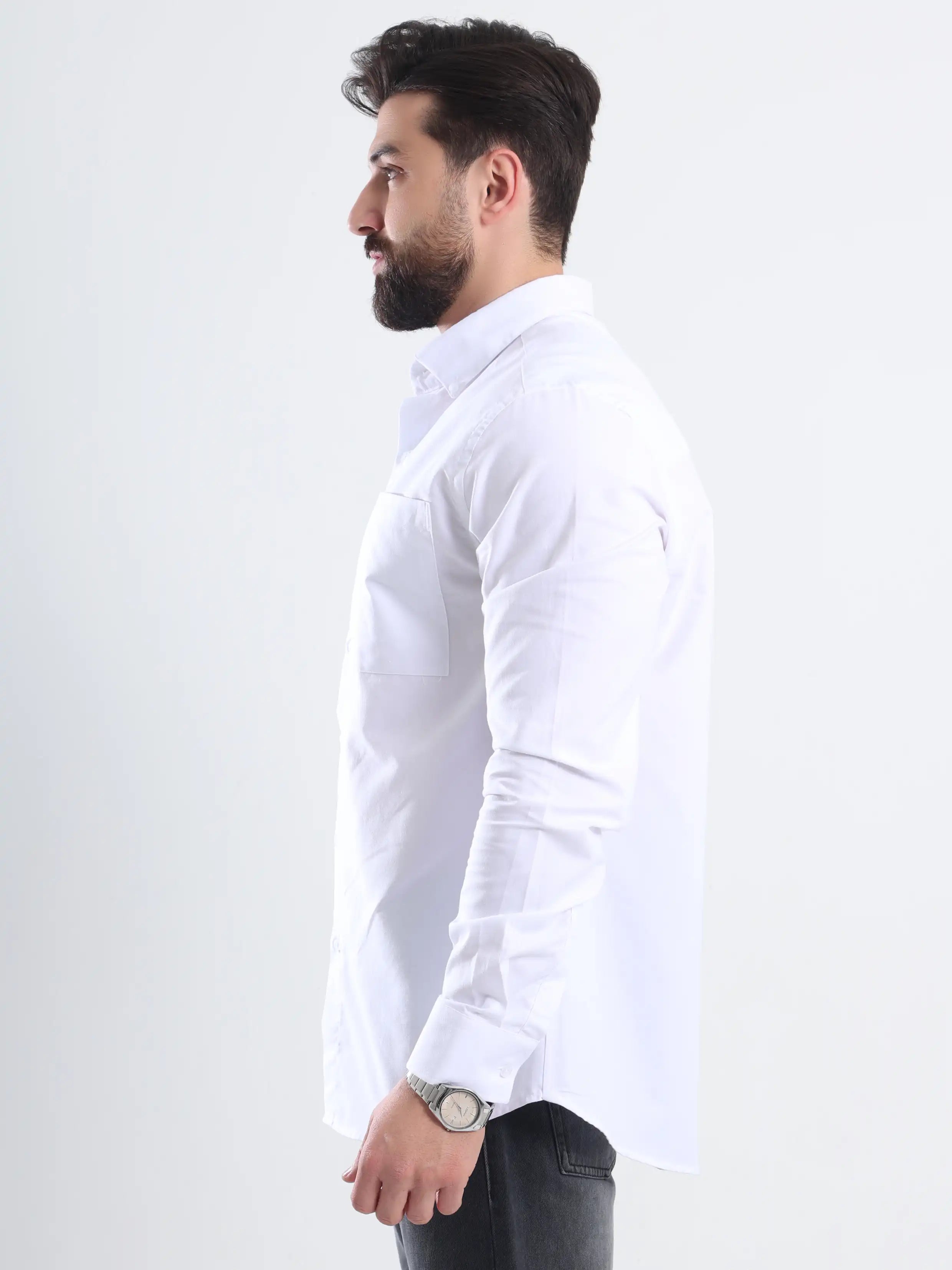 Relaxed fit Oxford shirt Basic - White