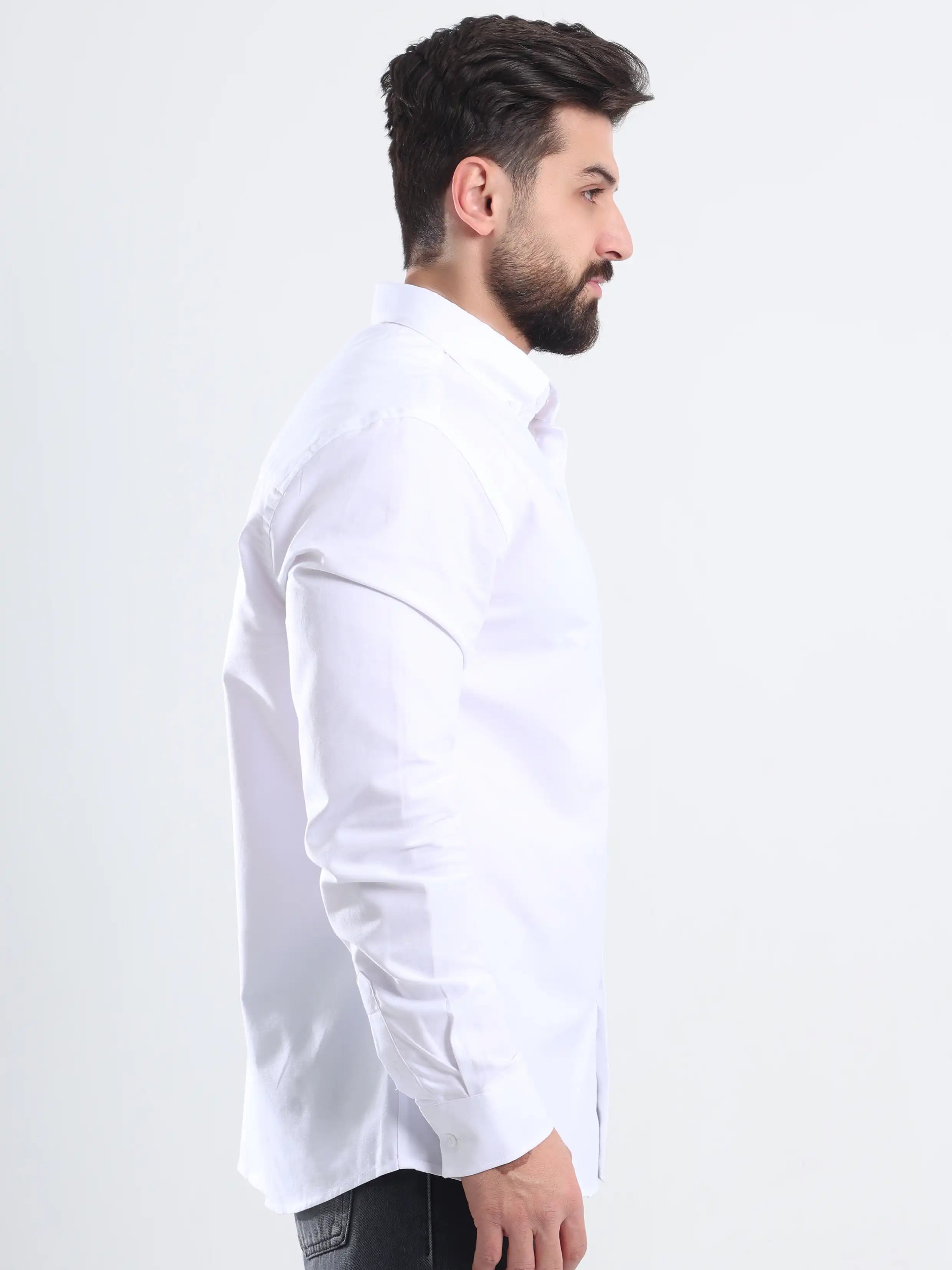 Relaxed fit Oxford shirt Basic - White