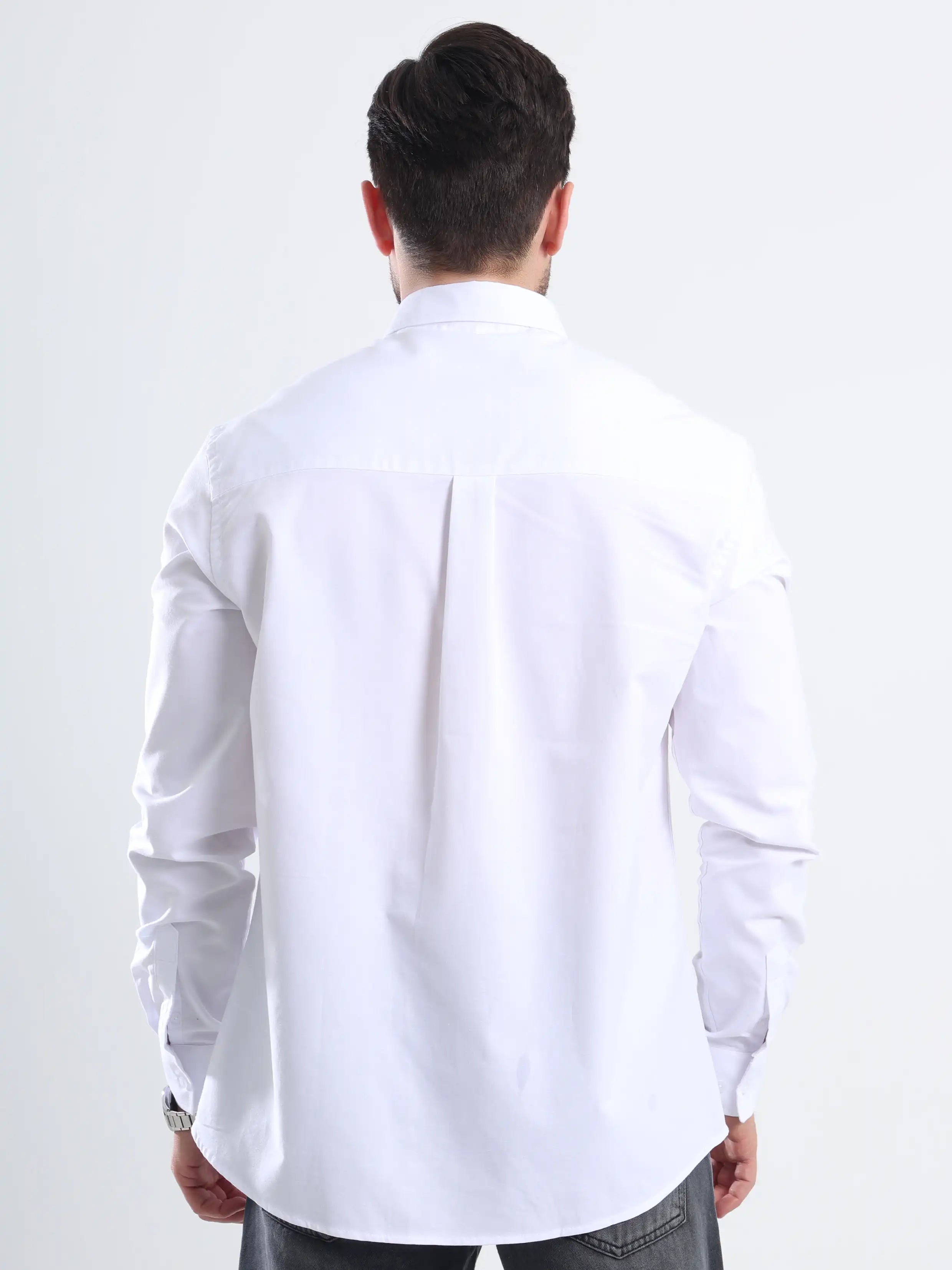Relaxed fit Oxford shirt Basic - White