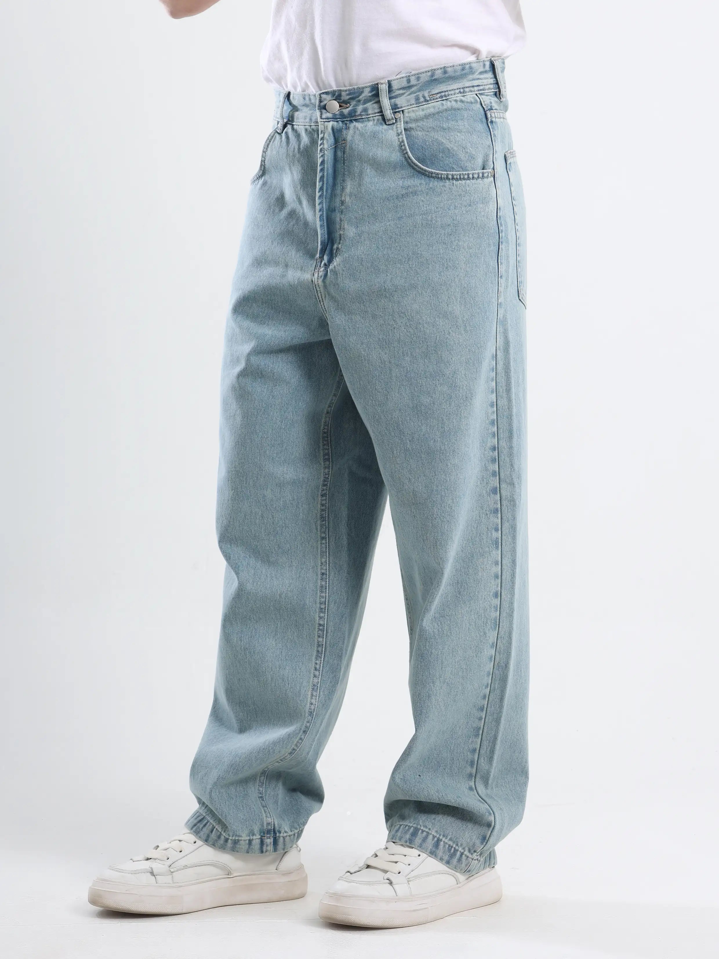Wide leg Super Baggy Fit Jeans - Light Blue