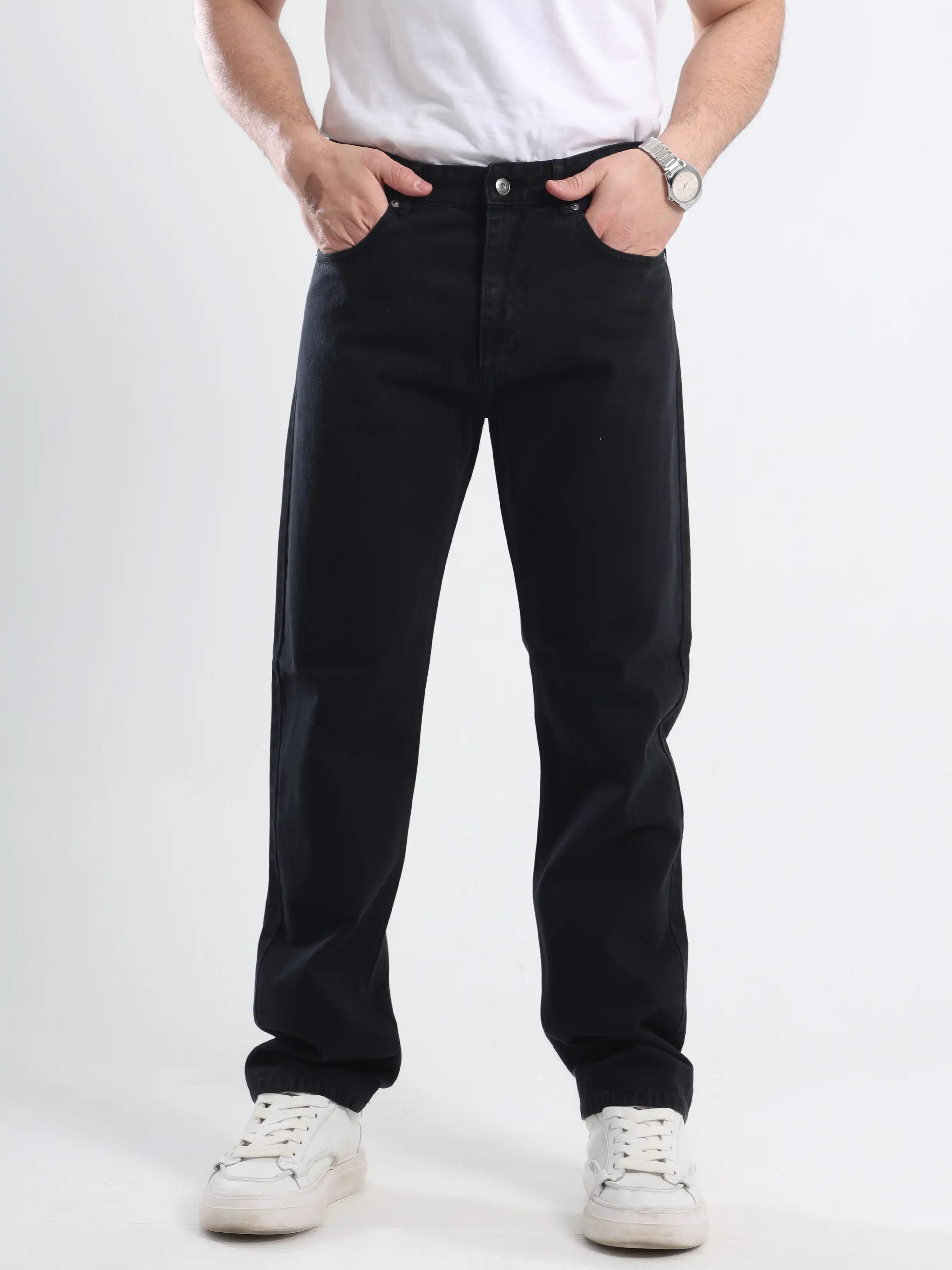 Straight Fit Jeans - Black