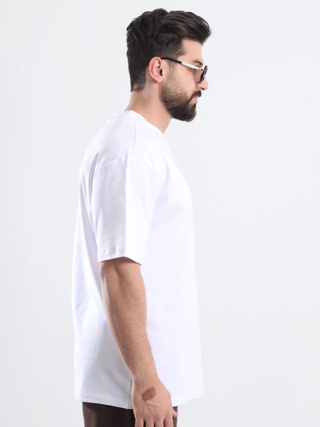 Oversized Basic Short Sleeve Tee - White