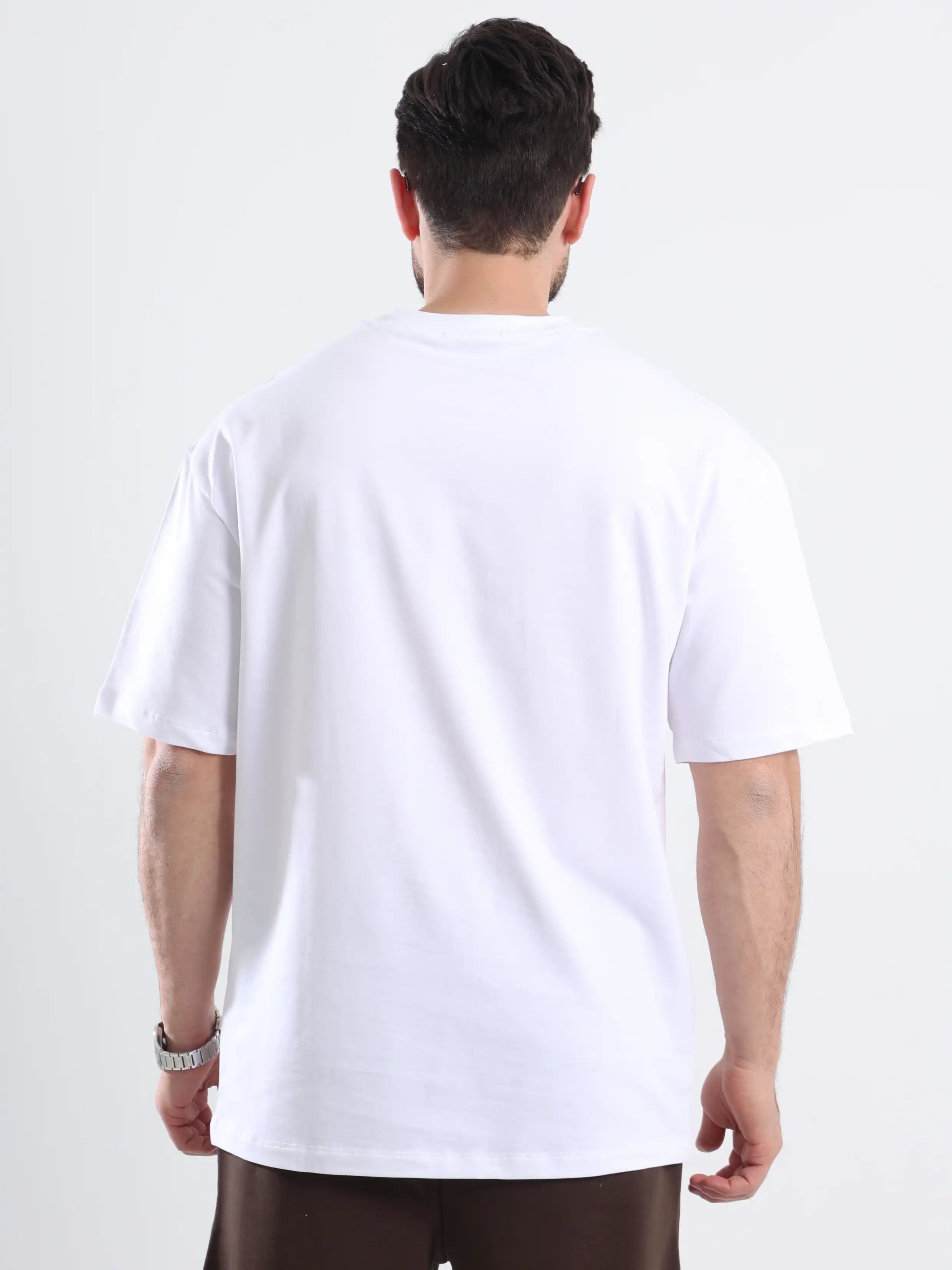 Oversized Basic Short Sleeve Tee - White