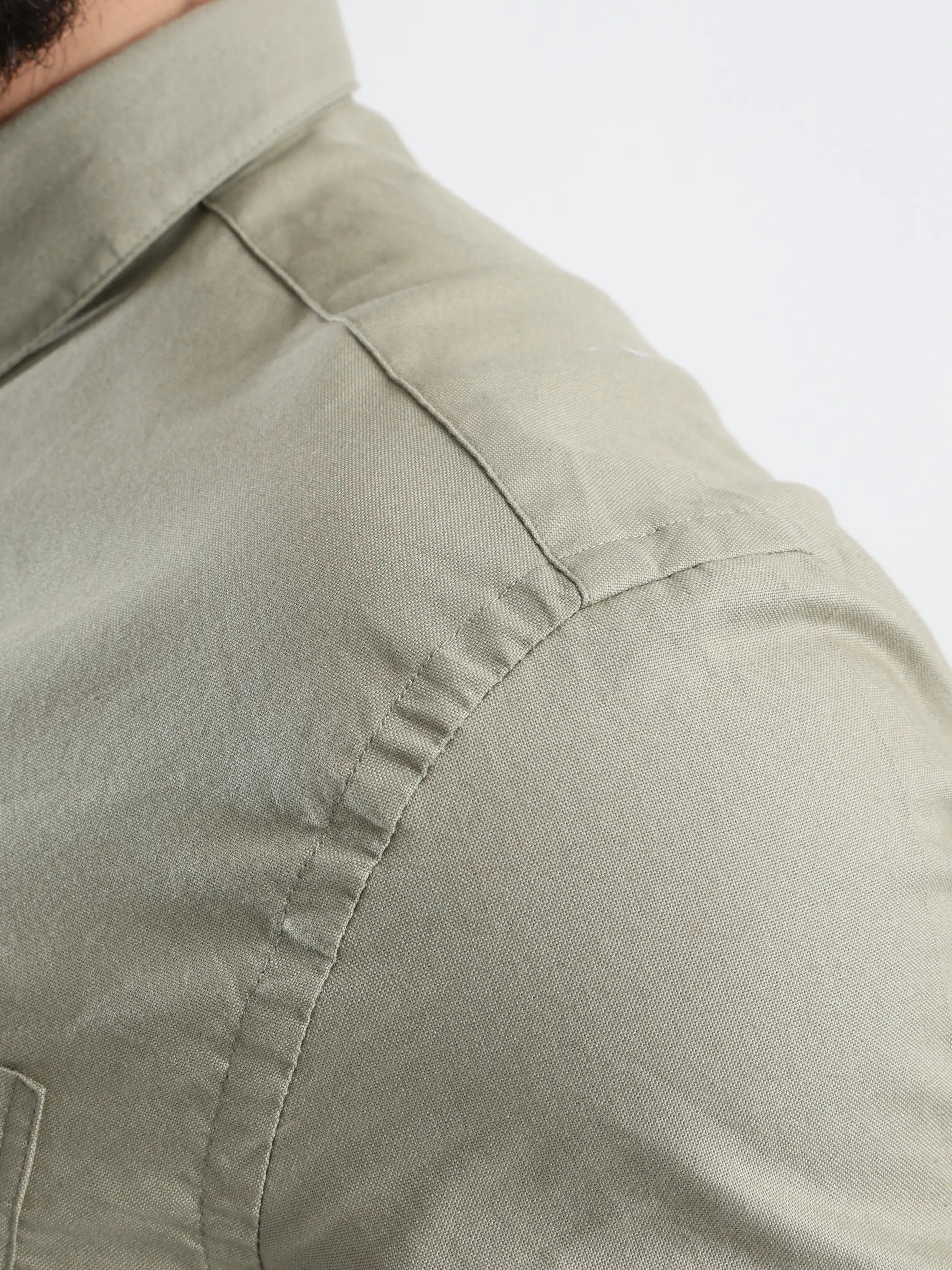 Relaxed fit Oxford shirt Basic- Olive