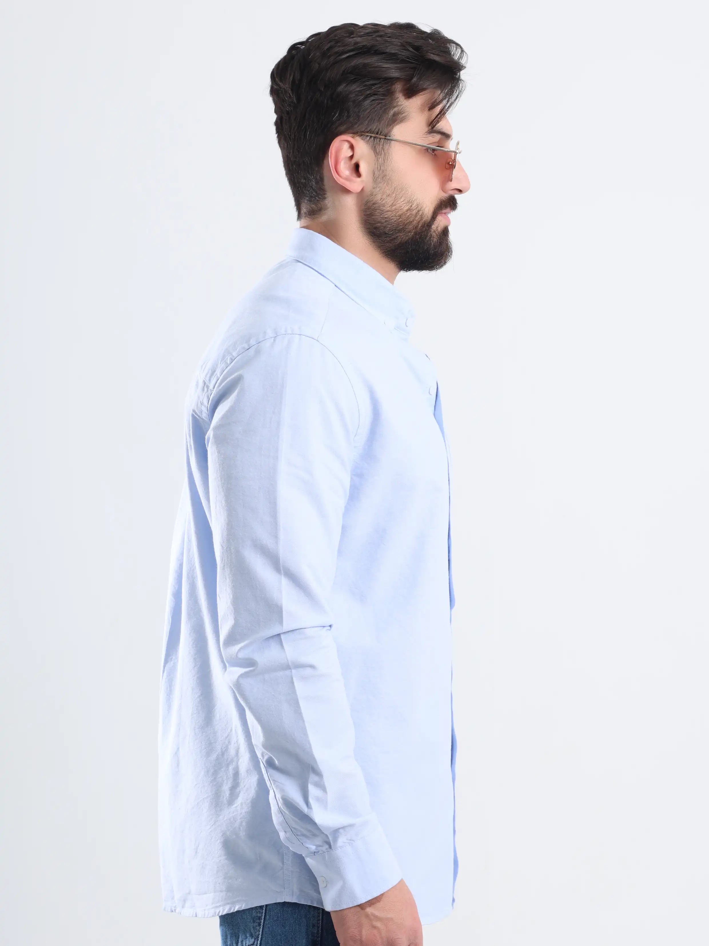 Relaxed fit Oxford shirt Basic- Blue