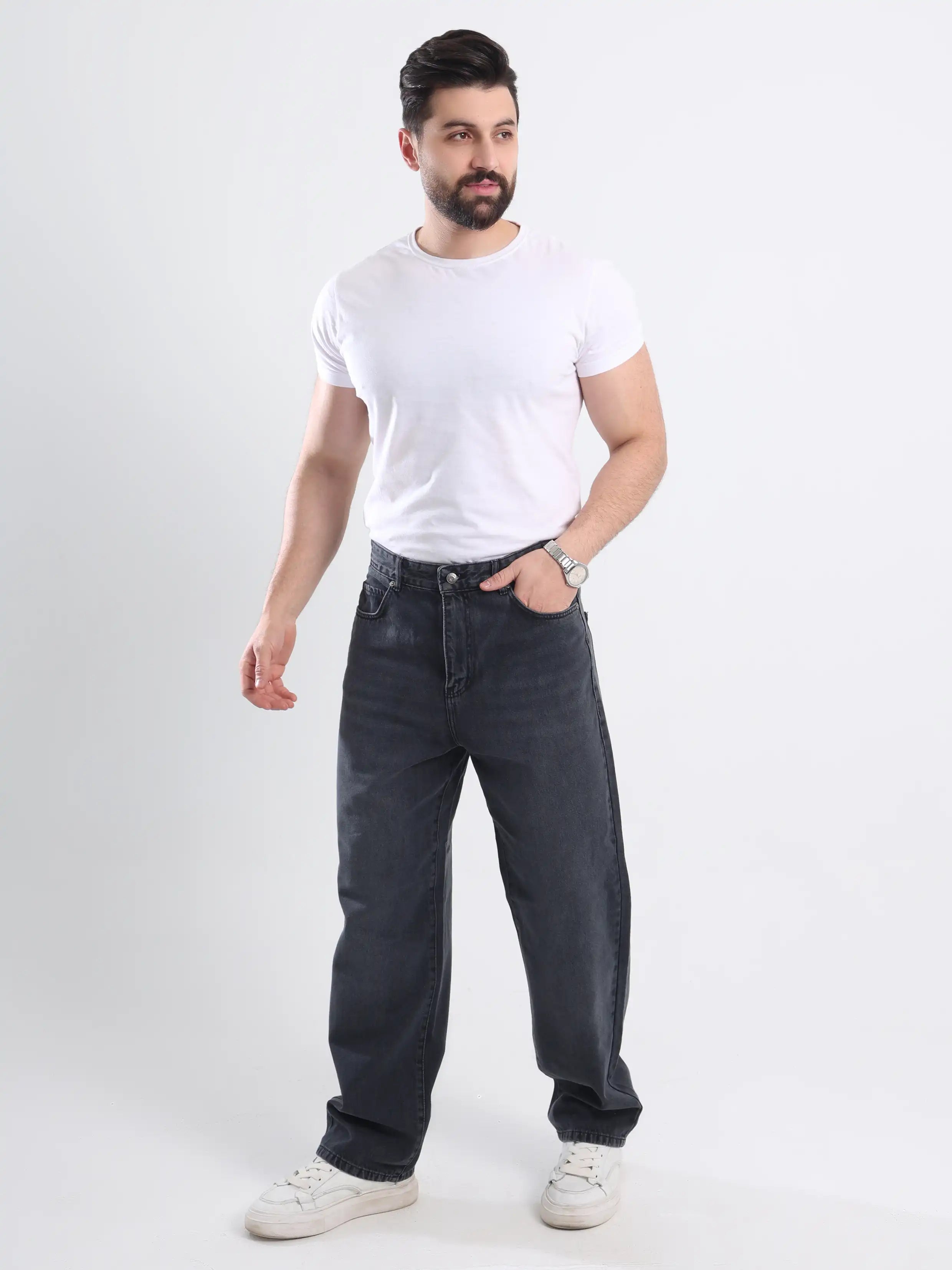 Baggy Fit Jeans - Dark Gray