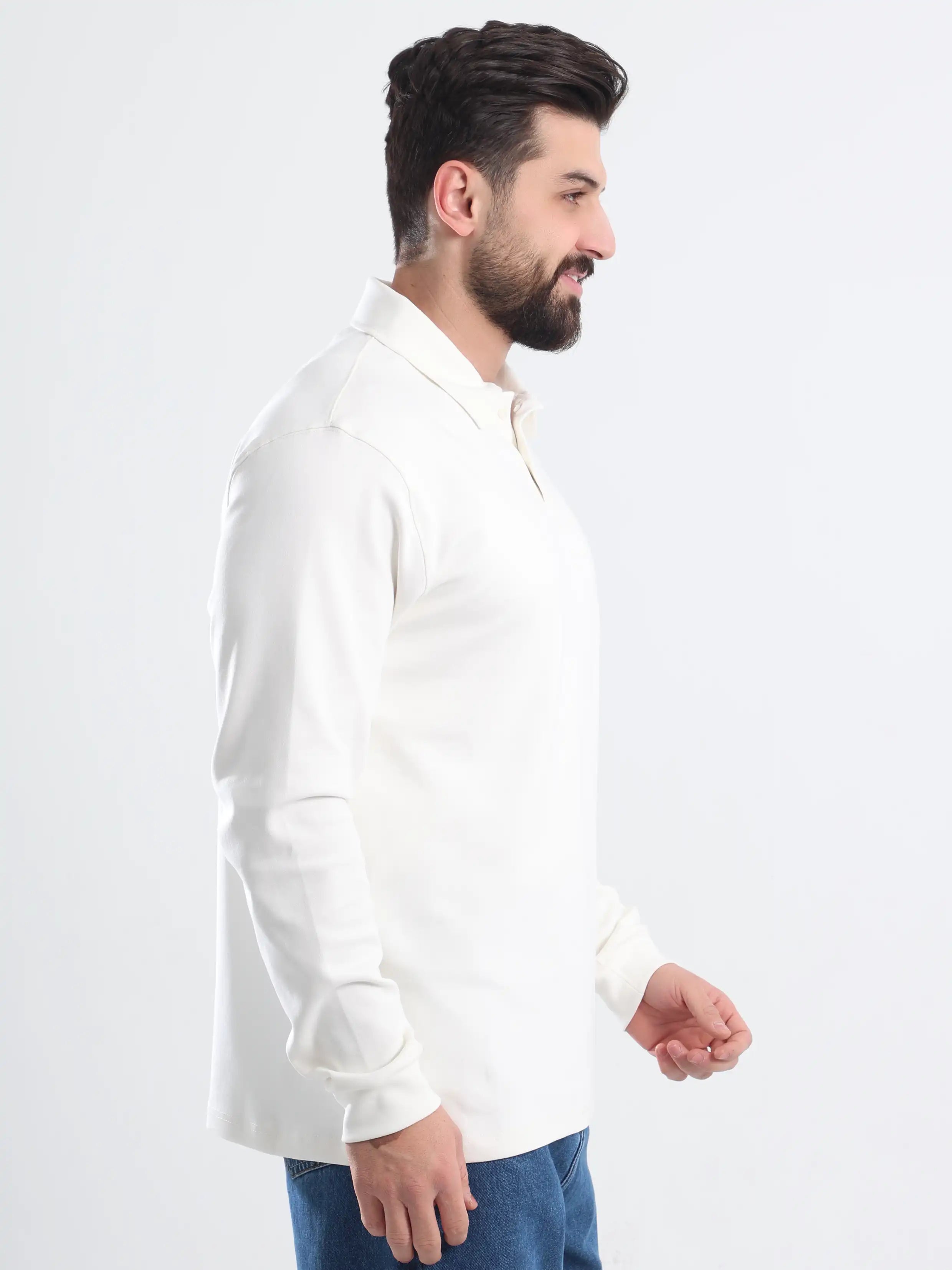 Polo Tee Relaxed fit Long sleeves - Off White