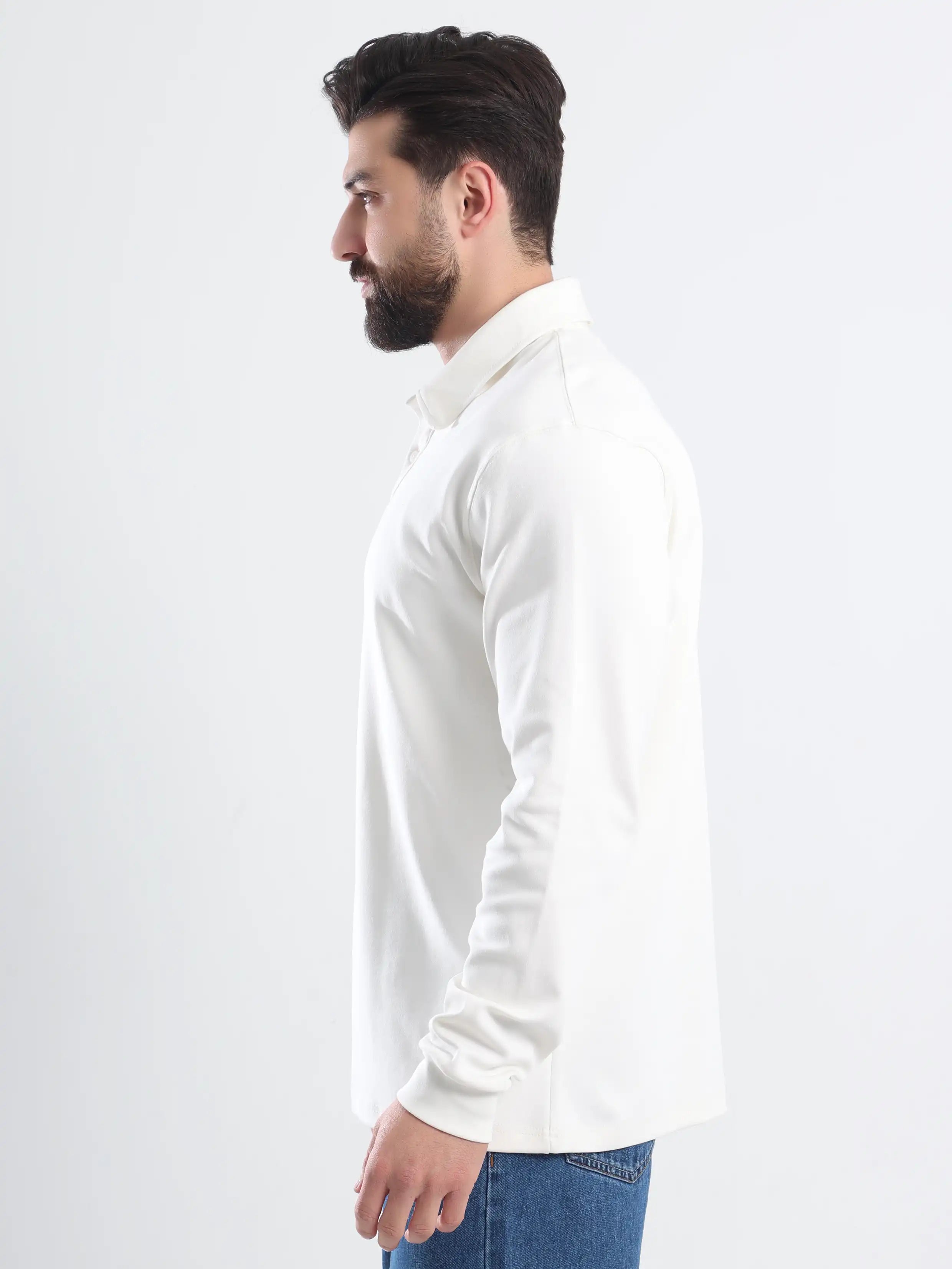Polo Tee Relaxed fit Long sleeves - Off White
