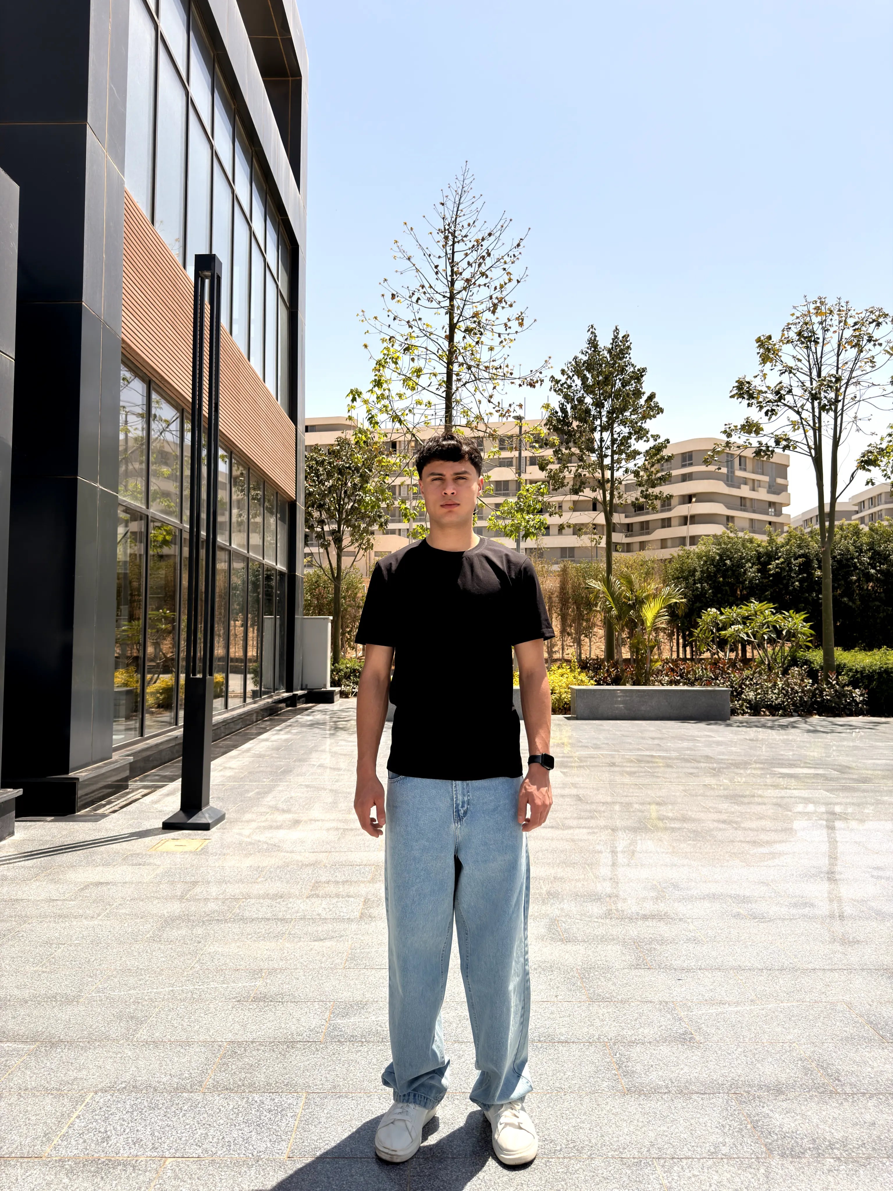 Under Shirt Slim Fit Short sleeve - Black