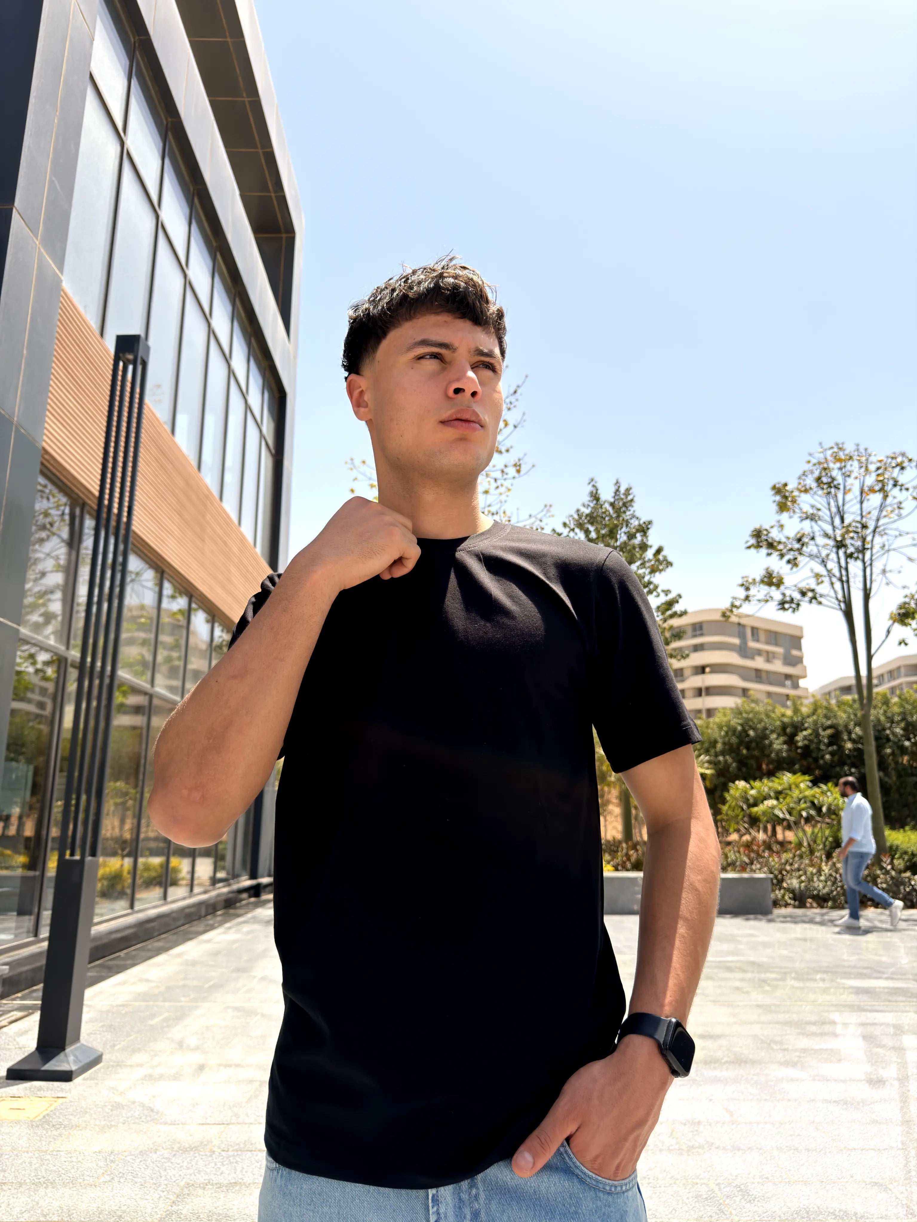 Under Shirt Slim Fit Short sleeve - Black