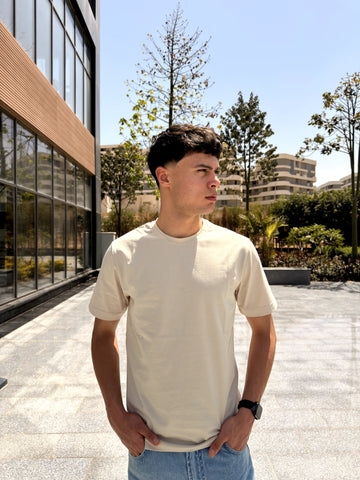 Under Shirt Slim Fit Short sleeve - Beige