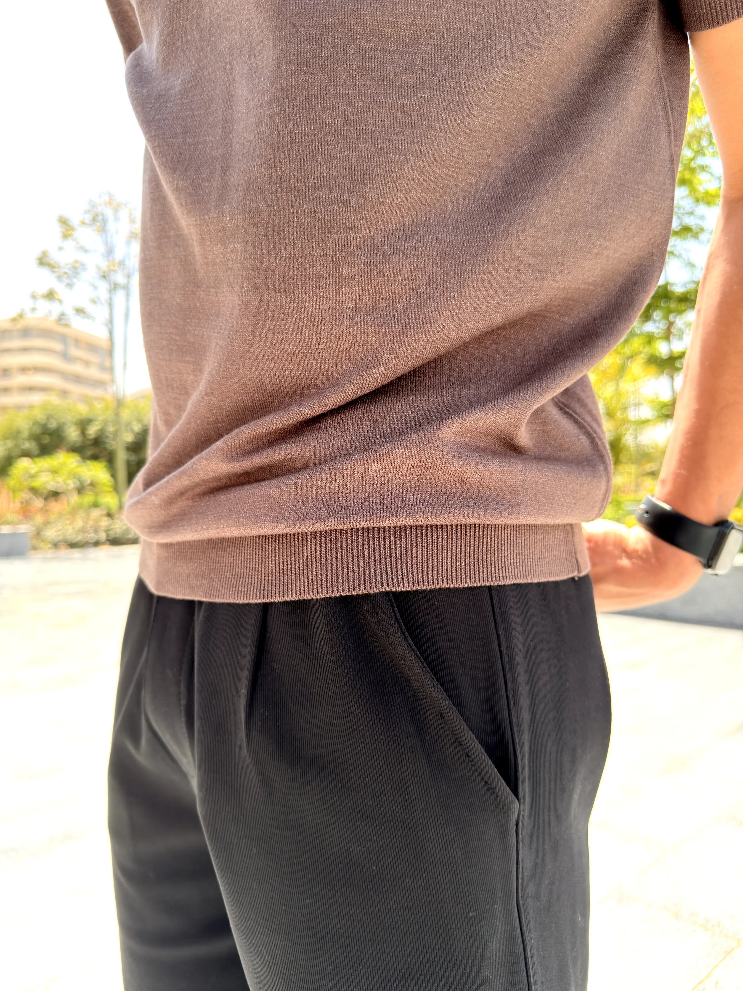 POLO SOFT KNIT REGULAR FIT - Brown