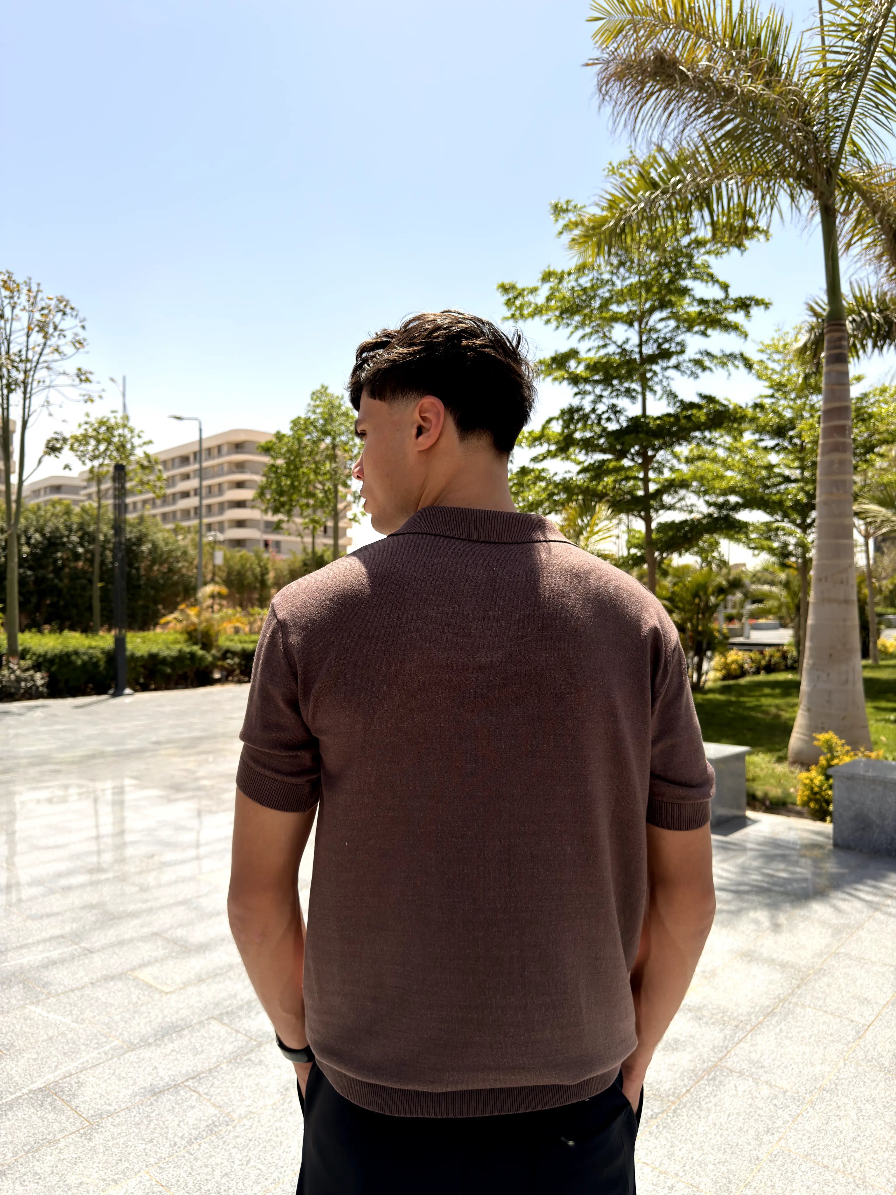POLO SOFT KNIT REGULAR FIT - Brown