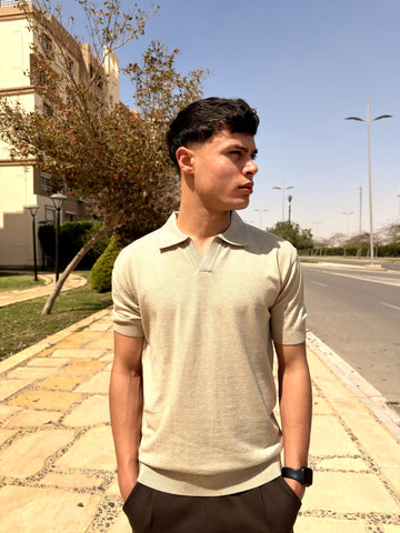 POLO SOFT KNIT REGULAR FIT - Beige