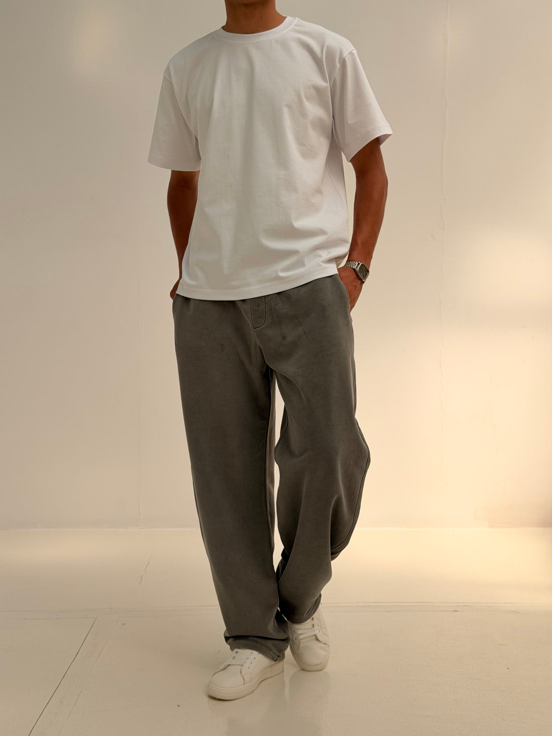 Ballon Fit Sweatpant-Washed - Grey