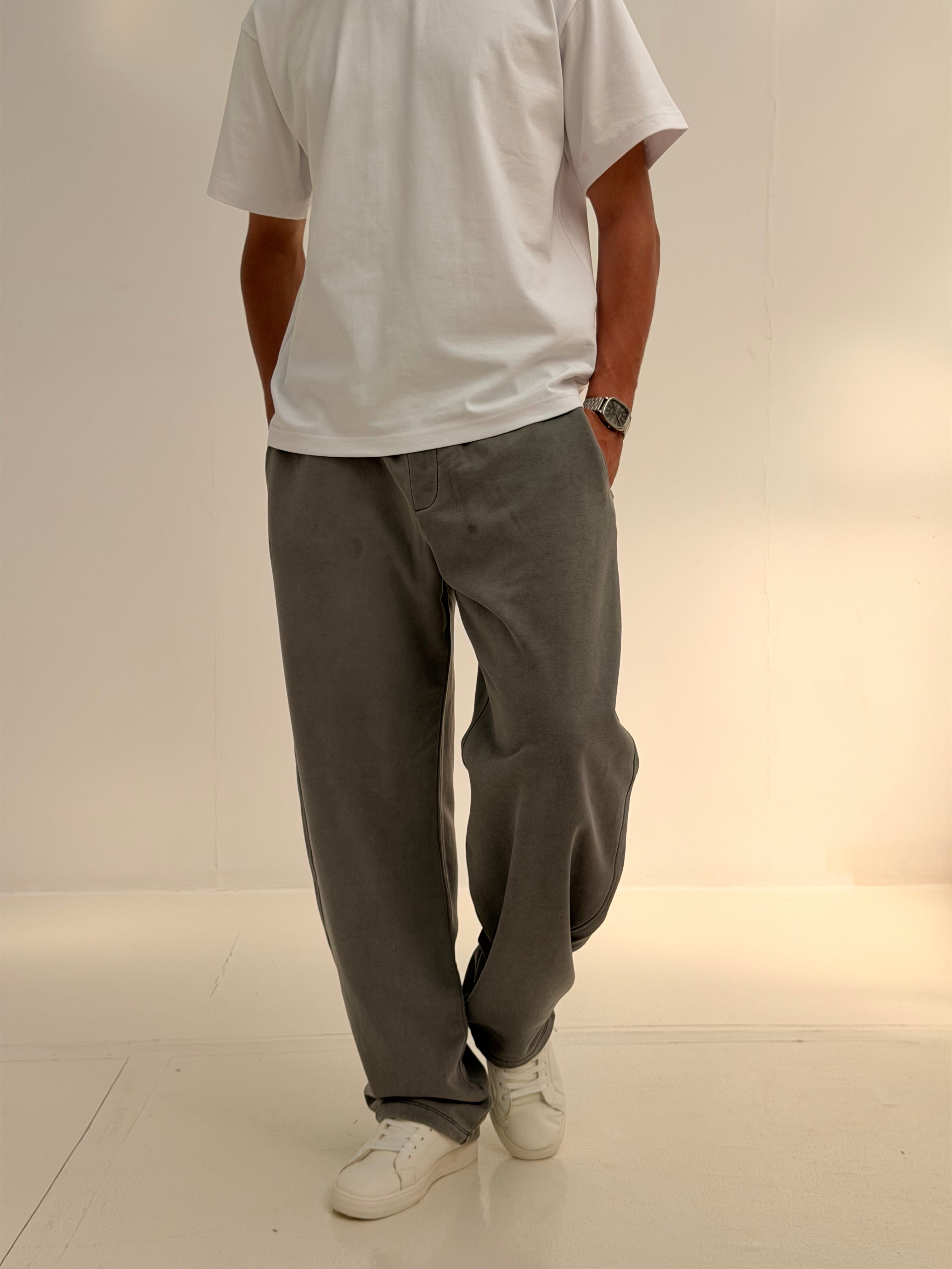 Ballon Fit Sweatpant-Washed - Grey