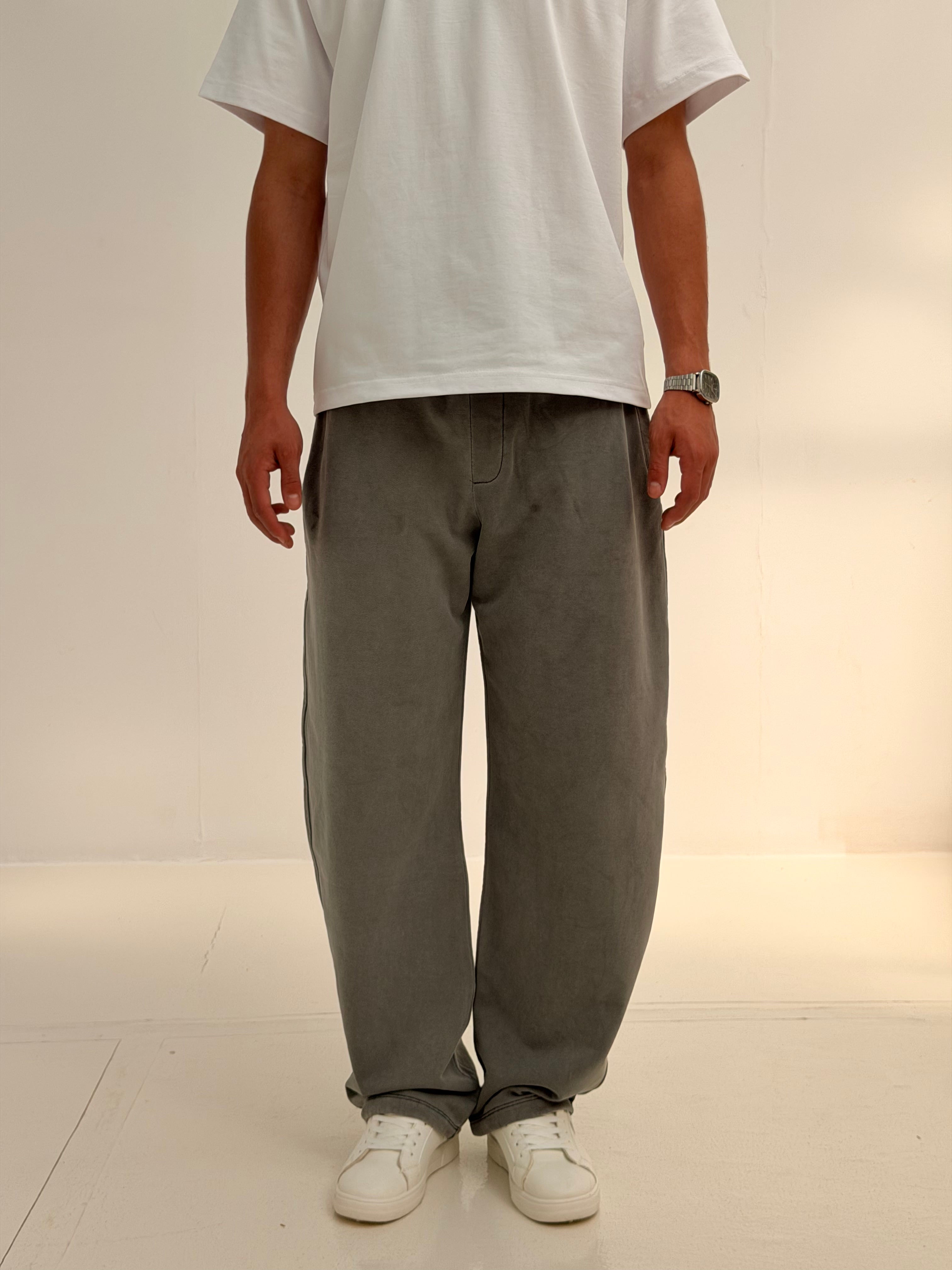 Ballon Fit Sweatpant-Washed - Grey