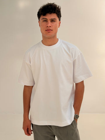 OVERSIZED BACK LINE TEE BASIC - White