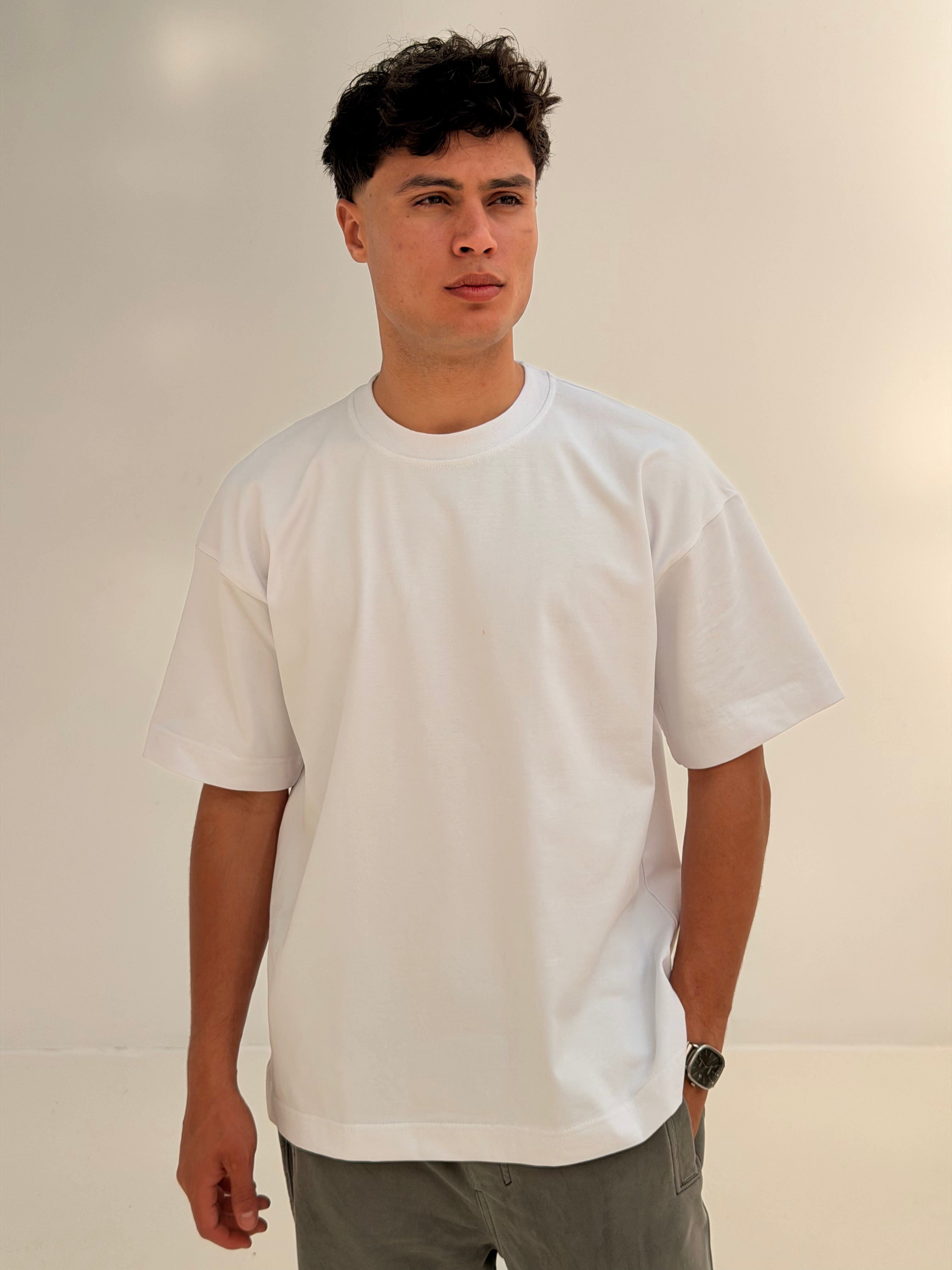 OVERSIZED BACK LINE TEE BASIC - White