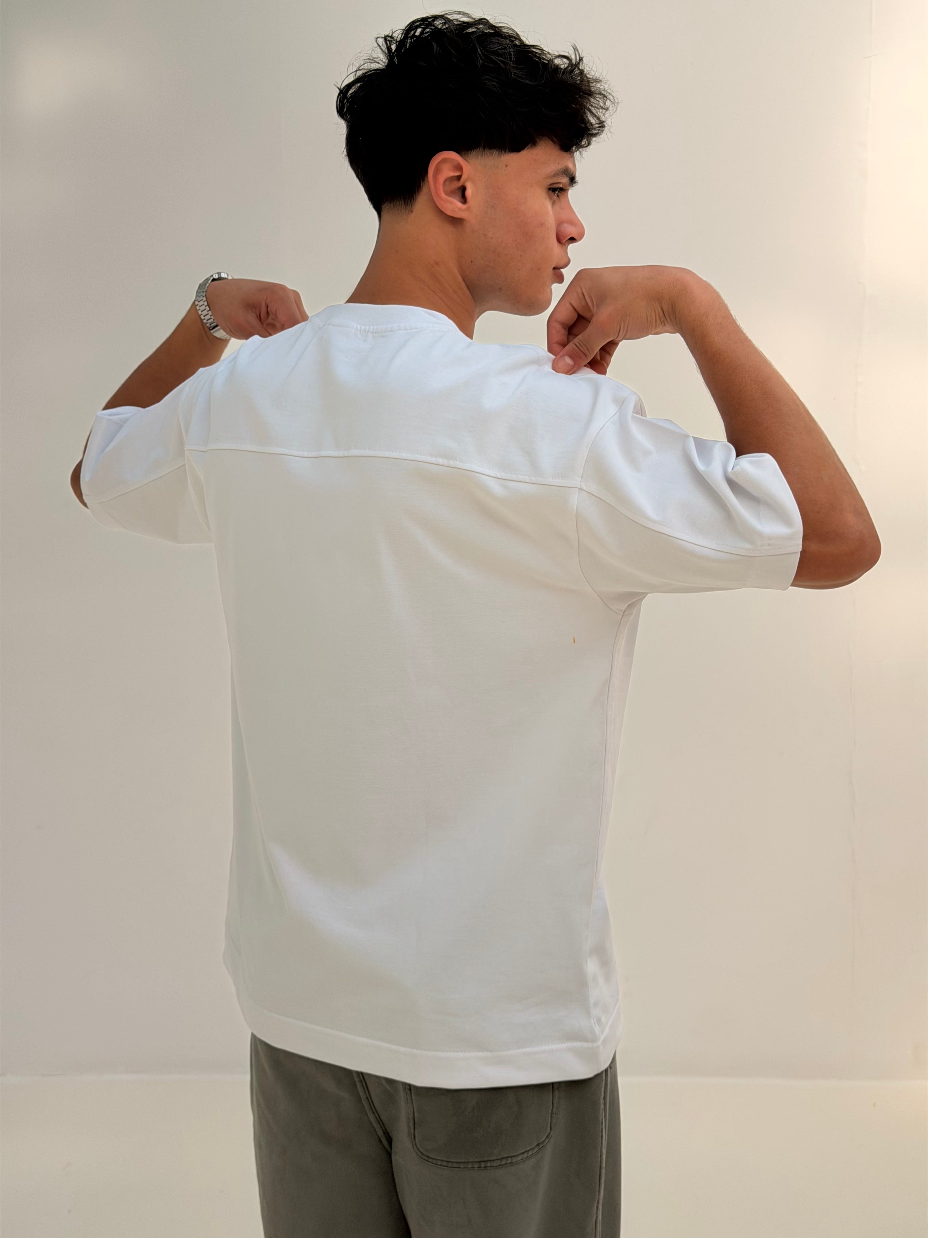 OVERSIZED BACK LINE TEE BASIC - White